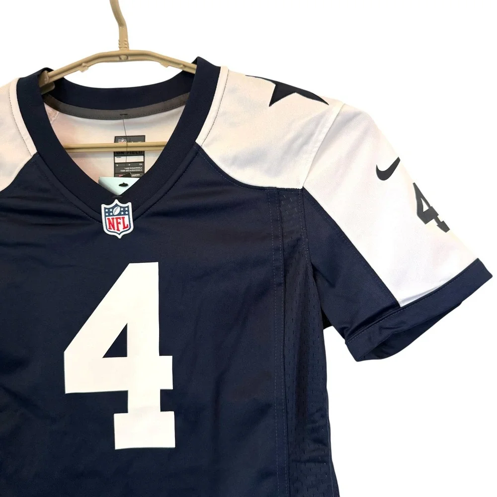 Nike Dallas Cowboys Dak Prescott 4 NFL Jersey Womens Small Navy 87NW-DCGA NEW